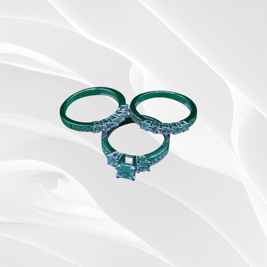 Elegant Silver Ring Set