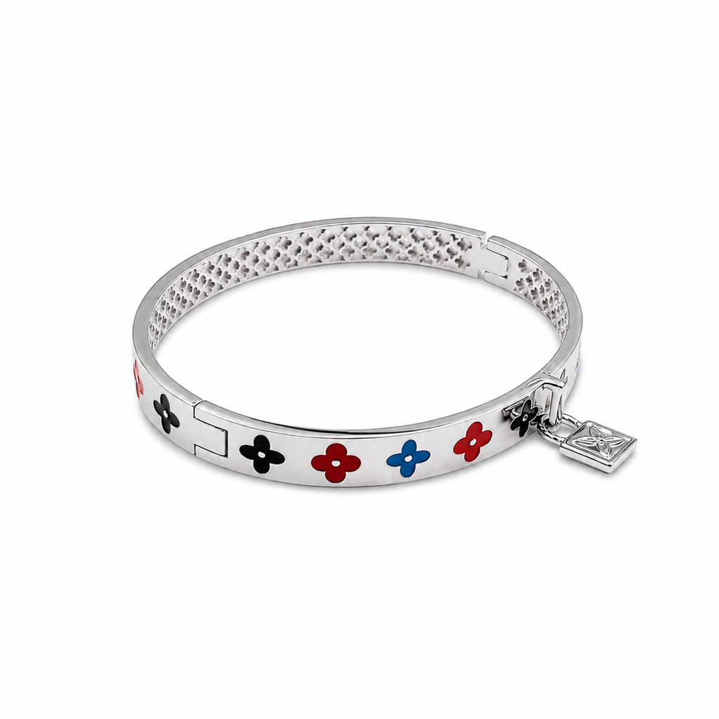 Pulsera Cuatro Pétalos de Plata Auténtica Italiana 925