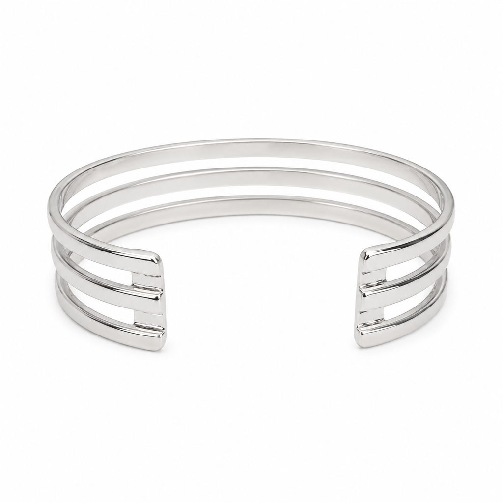 Brazalete Trilogía de Plata Auténtica Mexicana 925