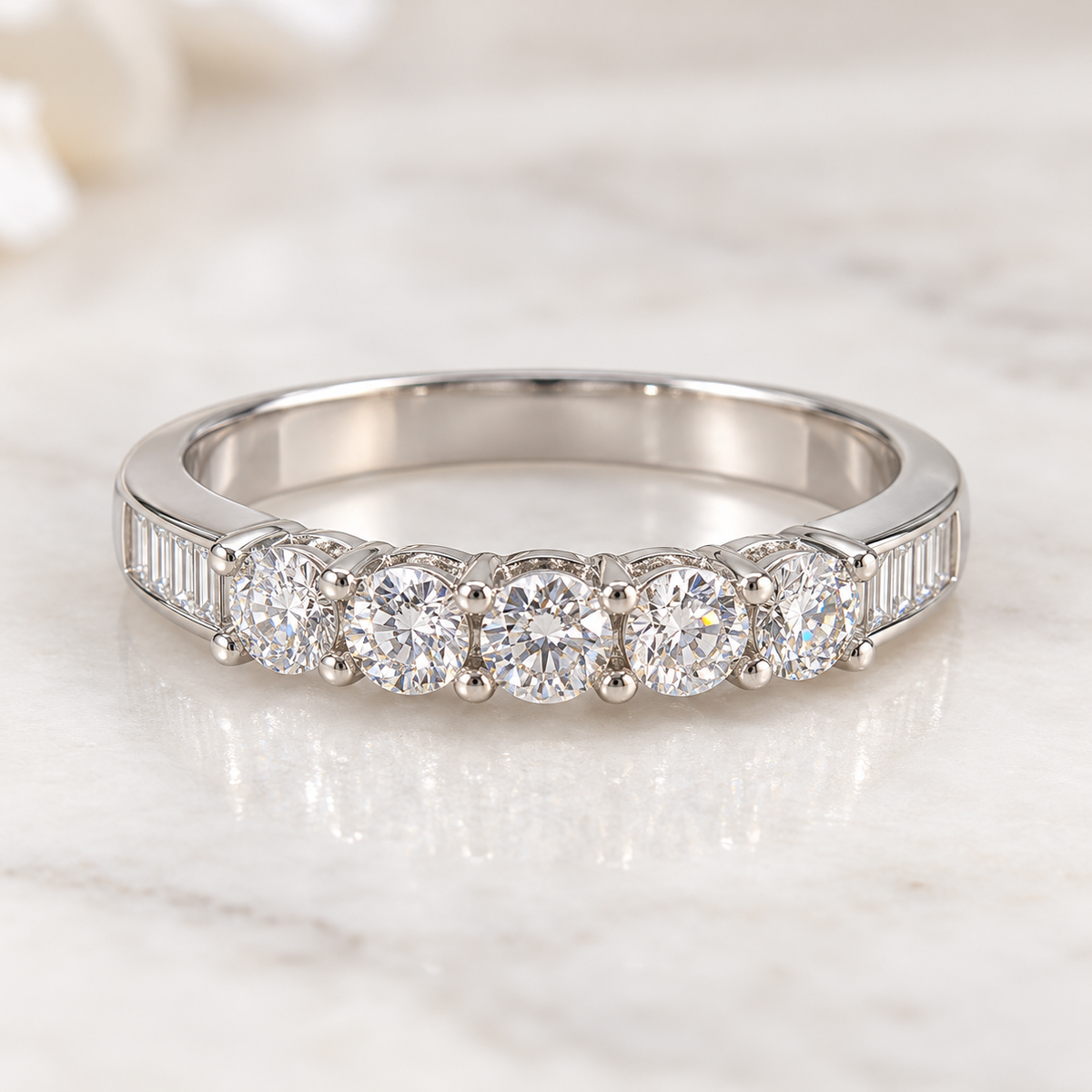 Anillo de Plata Italiana 925 con Circonias