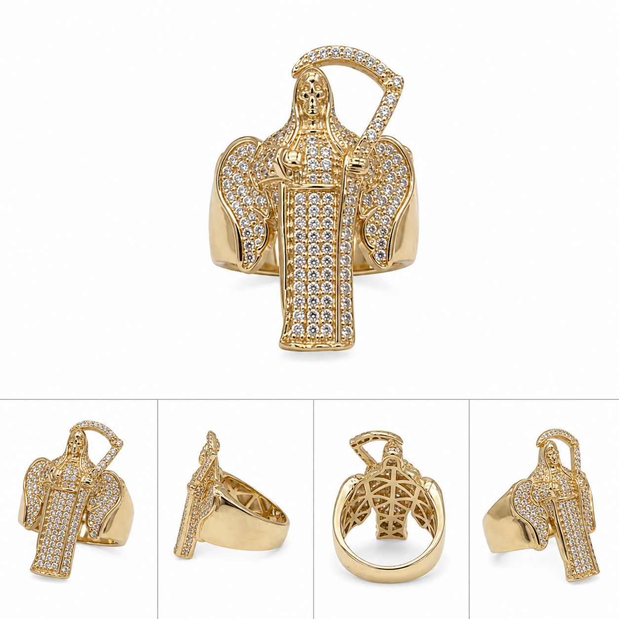 Anillo Oro 14K Ángel de la Muerte