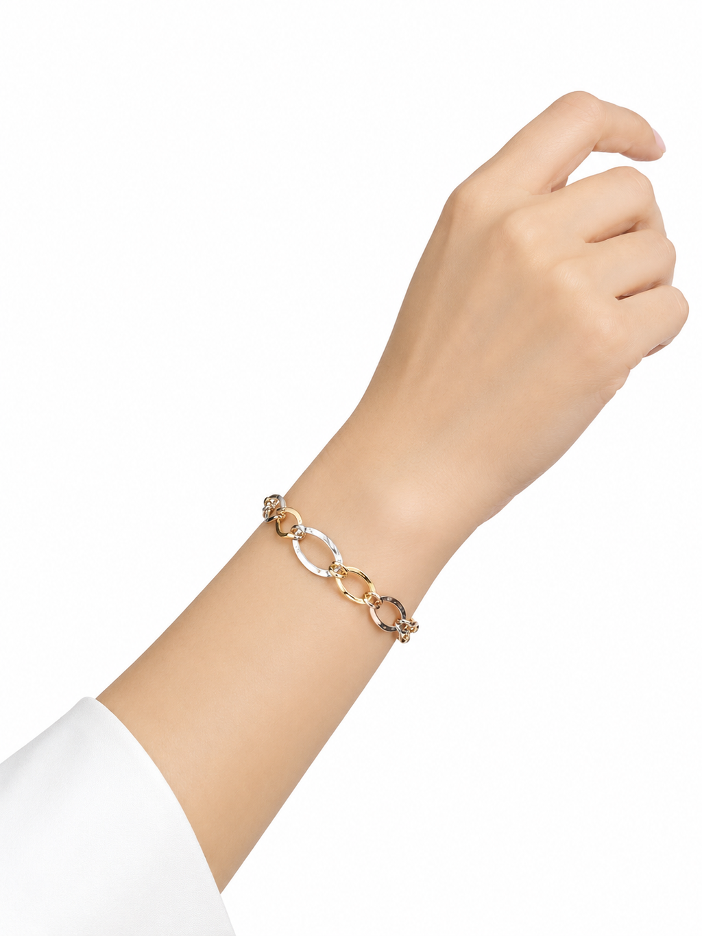 Pulsera Oro 14K Tricolor – 7.5 pulgadas