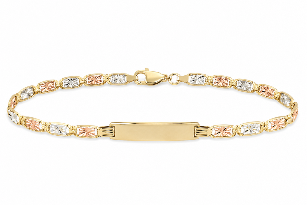 Pulsera Oro 14K Estilo Valentino – 7 Pulgadas