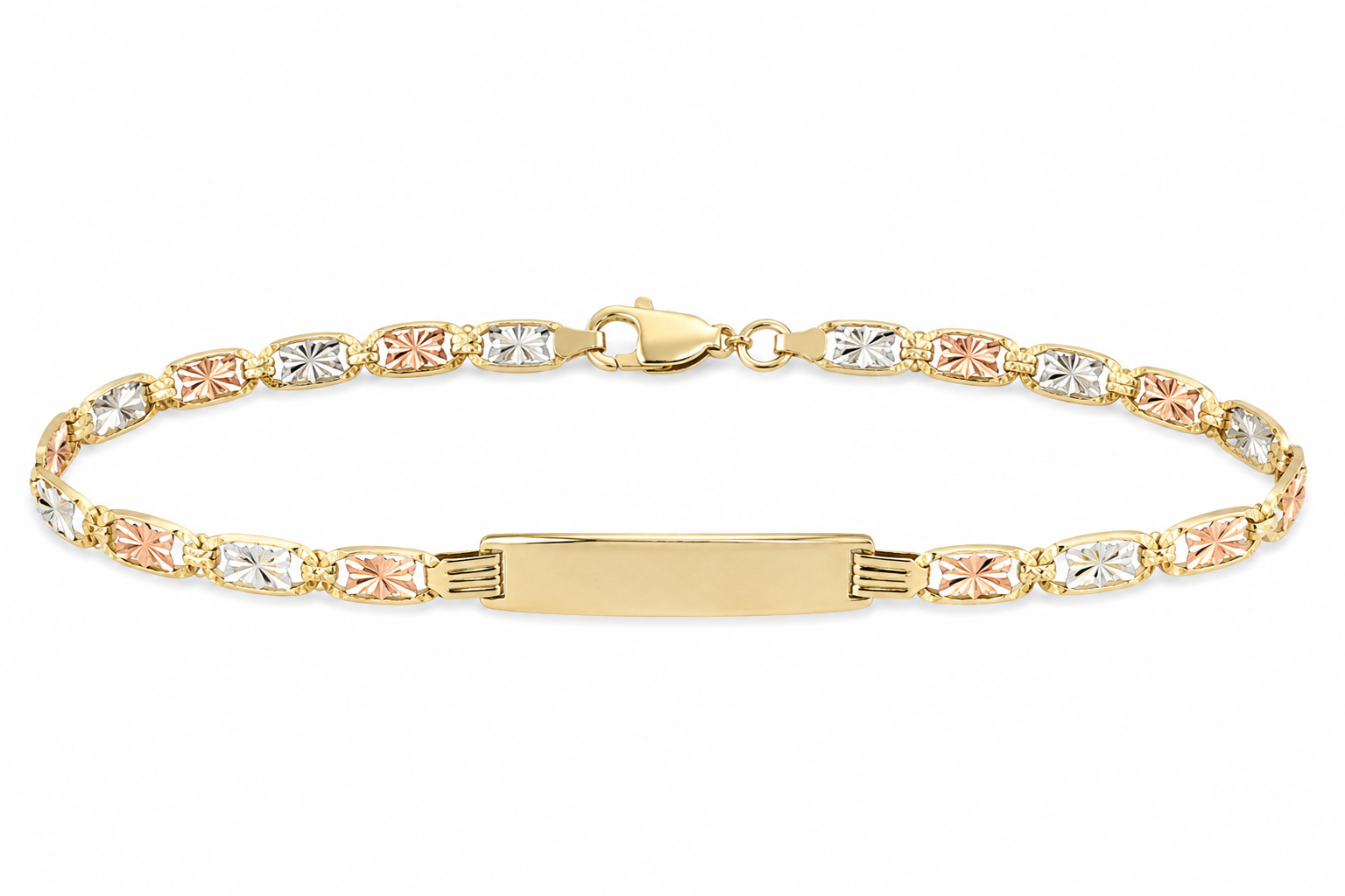Pulsera Oro 14K Estilo Valentino – 7 Pulgadas