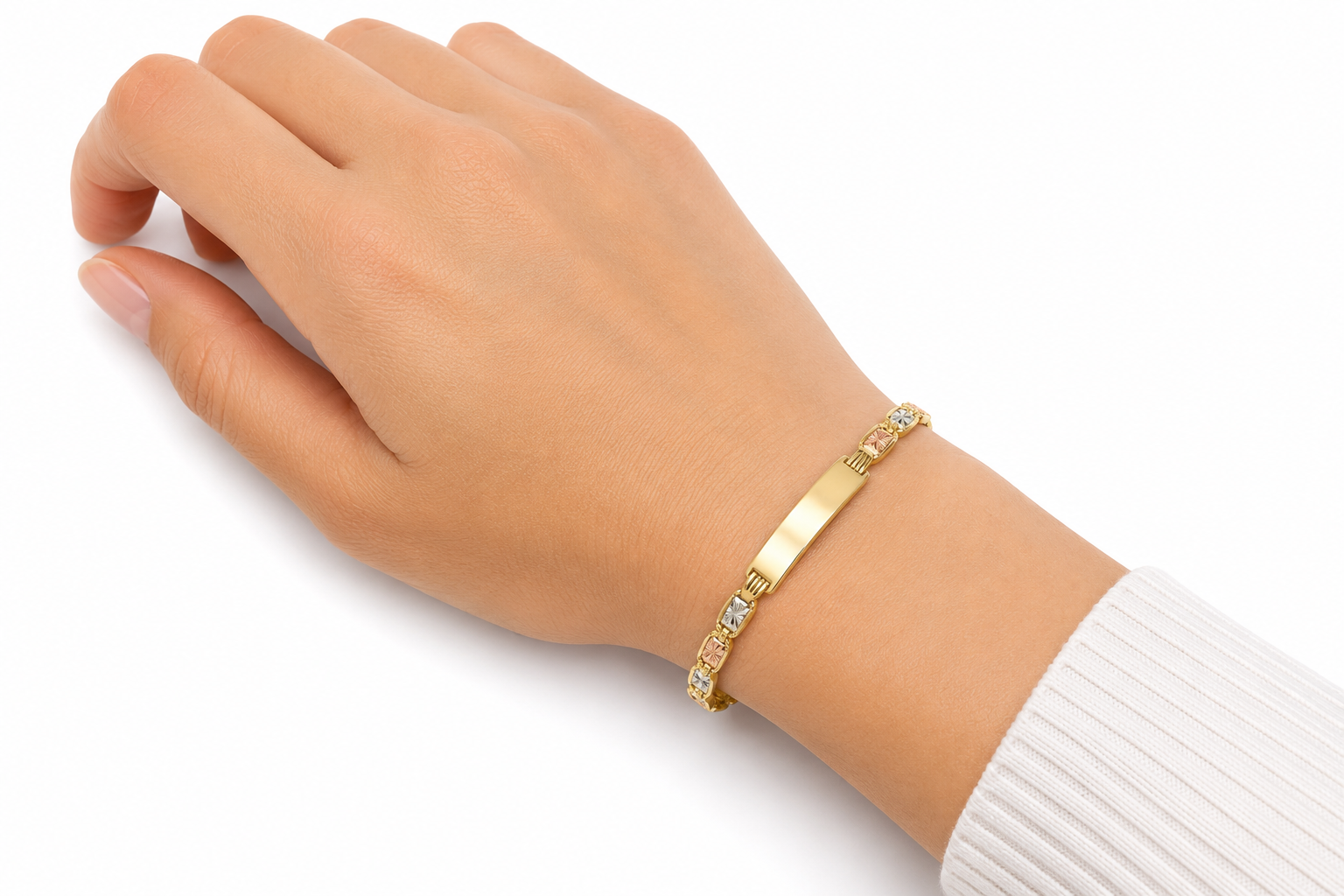 Pulsera Oro 14K Estilo Valentino – 7 Pulgadas