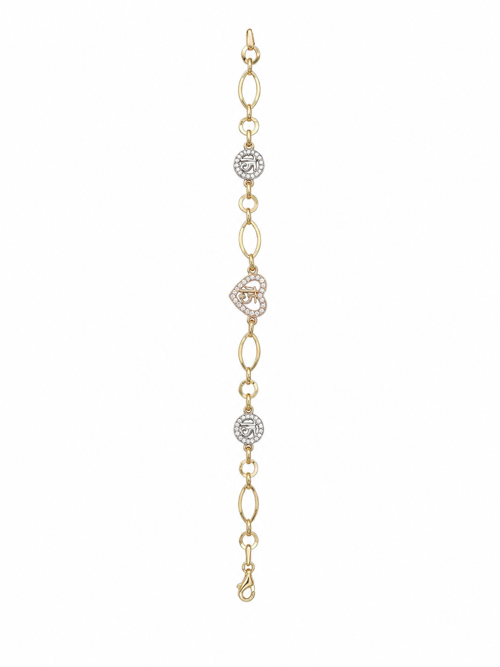 Pulsera Oro 14K de Quinceañera – 7 Pulgadas