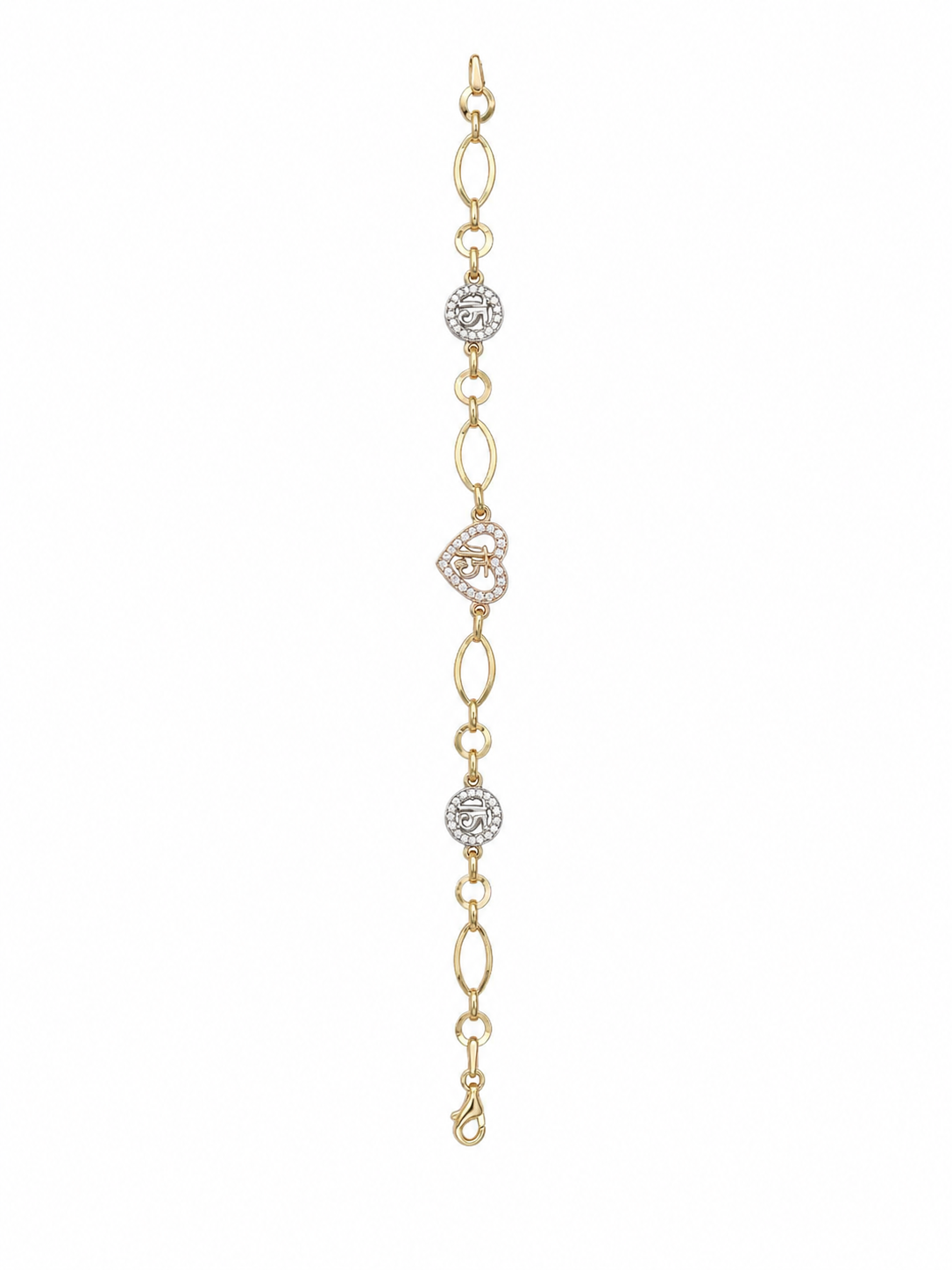 Pulsera Oro 14K de Quinceañera – 7 Pulgadas