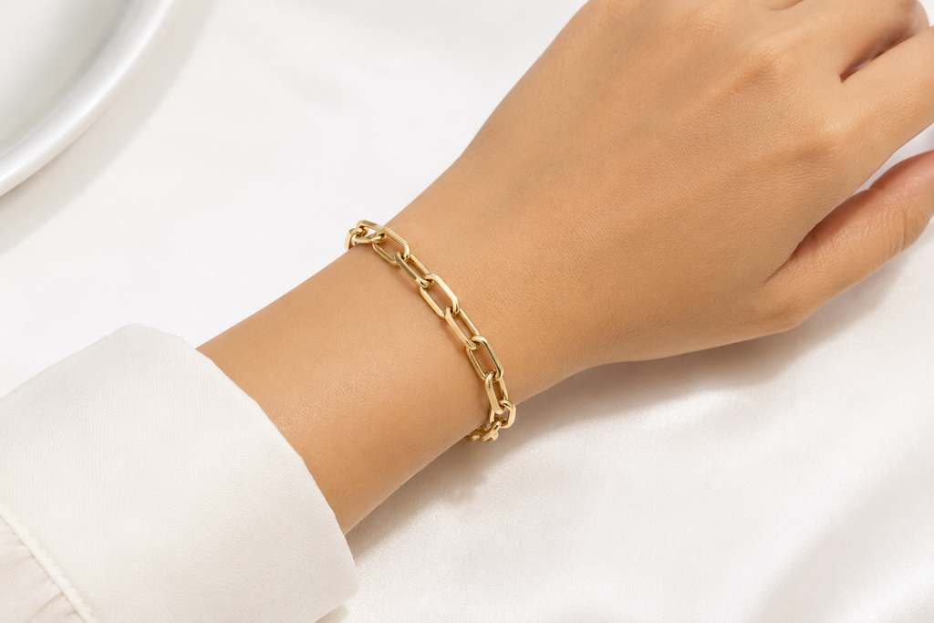 Pulsera Oro 14K Semisólida – 7.5 Pulgadas