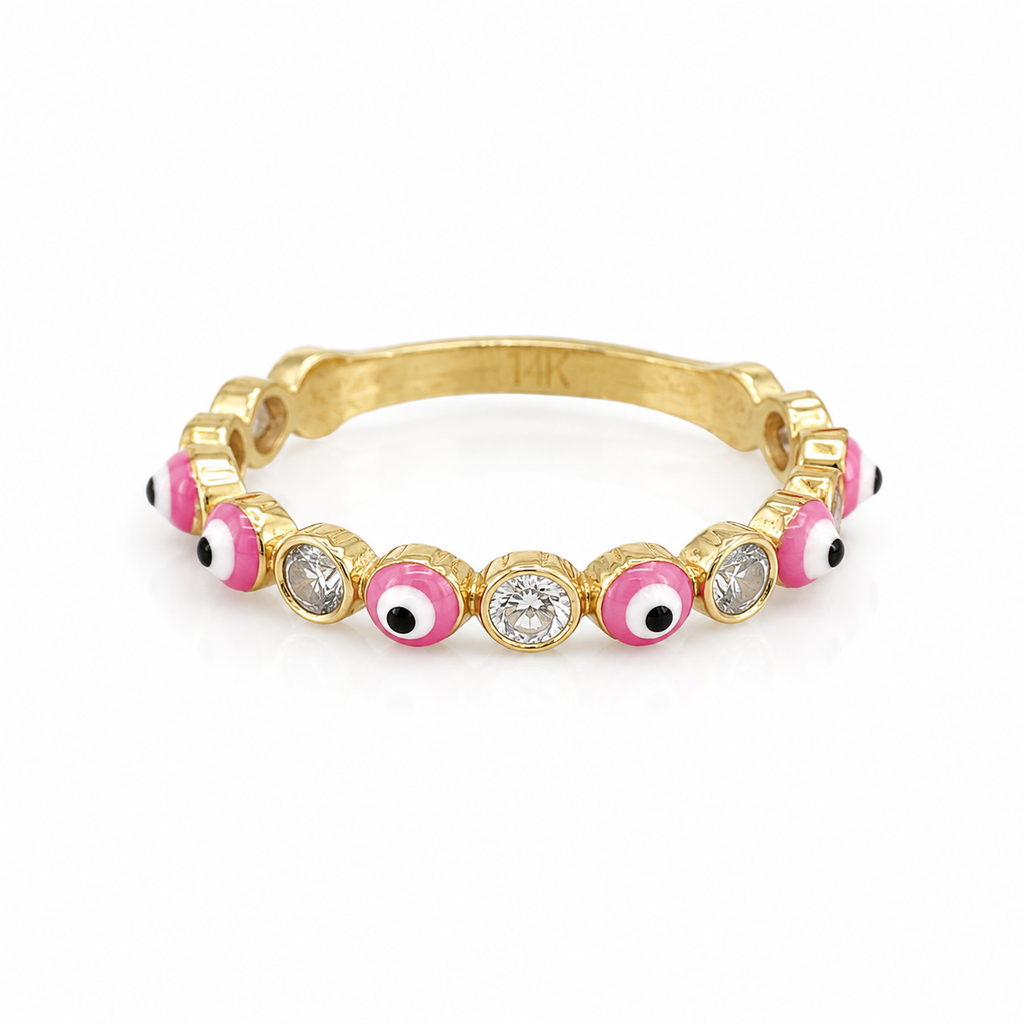 Anillo de Ojo Turco en Oro 14K
