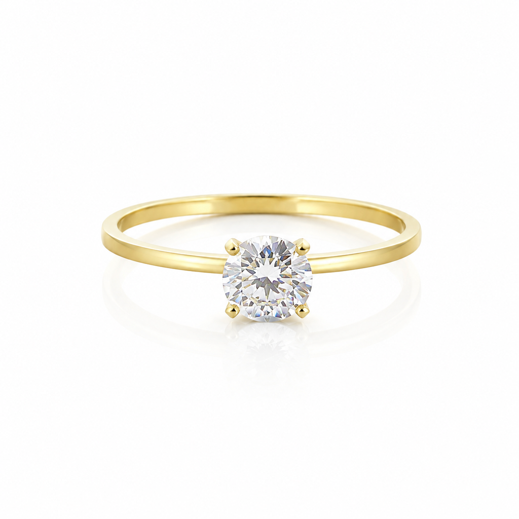 Anillo de Compromiso en Oro de 14K – Talla 7