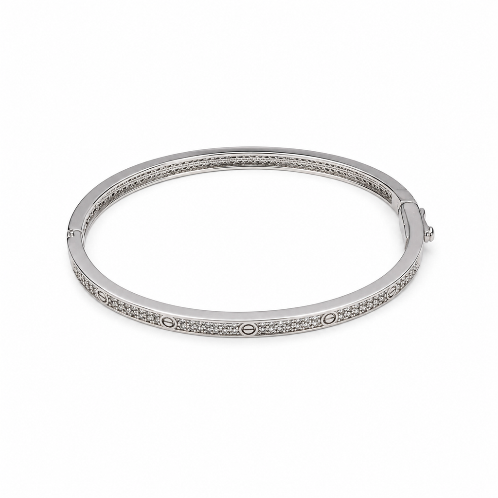 Brazalete de Plata Auténtica Italiana 925 Brillante