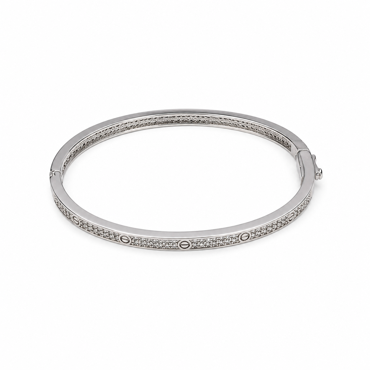 Brazalete de Plata Auténtica Italiana 925 Brillante