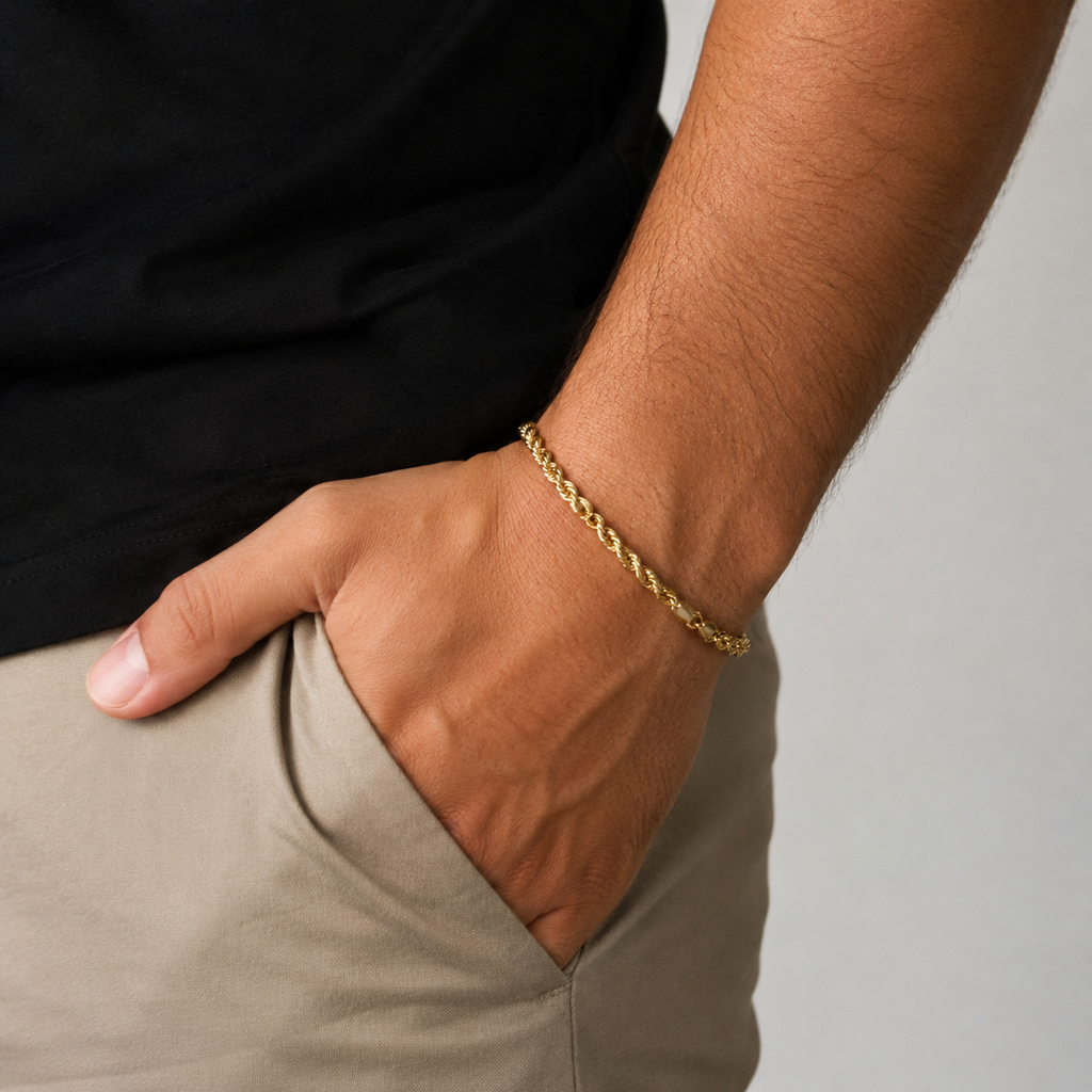 Pulsera Torsal en Oro 14K – 8.5 Pulgadas
