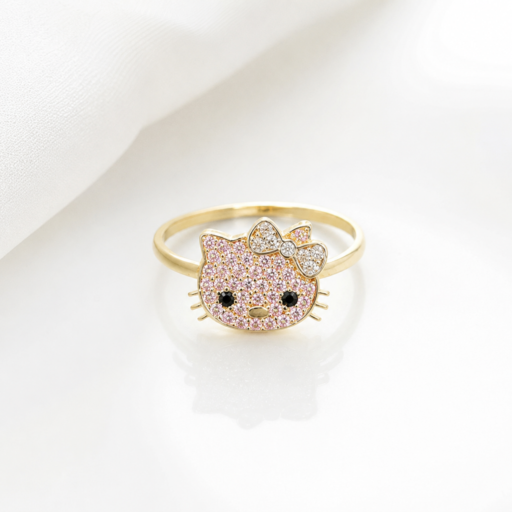 Anillo Infantil de Oro 14K – Talla 7