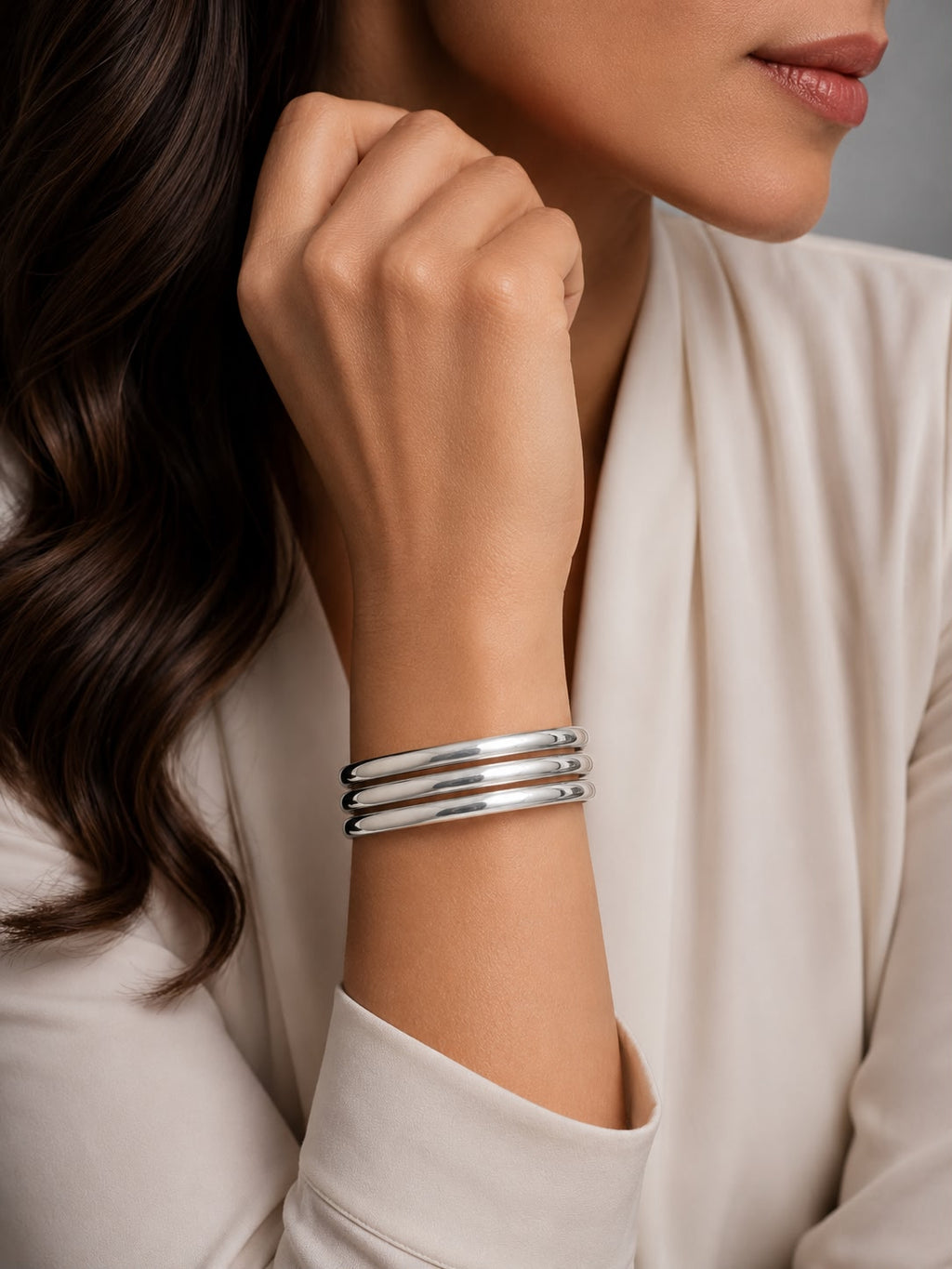Brazalete Trilogía de Plata Auténtica Mexicana 925